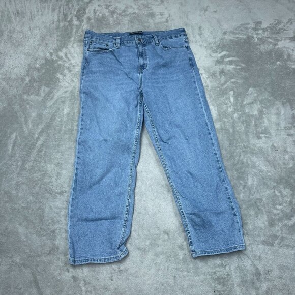 Calvin Klein Womens Light Wash Straight Leg Jeans Size 16 6440 - Picture 1 of 9